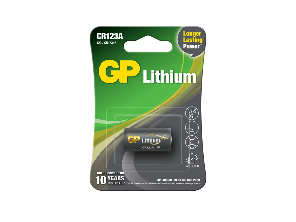 GP Lithiumbatteri CR123A