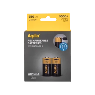 Uppladdningsbart USB-C Lithium batteri CR123A 2-pack